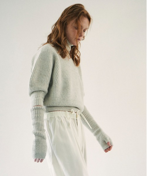 And A(アンドエー)の「unfil アンフィル / royal baby alpaca ribbed-knit turtleneck sweater ロイヤルベビーアルパカ リブニット タートルネックセーター / WWFL-UW129(ニット/セーター・レディース・オフホワイト/ダークブラウン・1)」の6枚目の写真