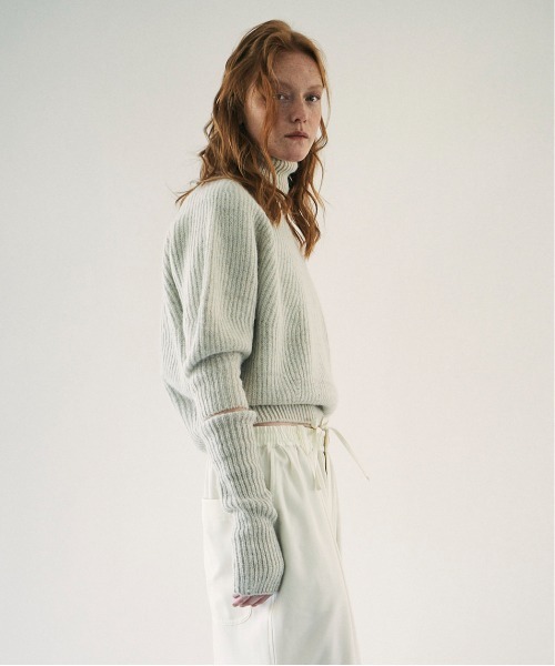 And A(アンドエー)の「unfil アンフィル / royal baby alpaca ribbed-knit turtleneck sweater ロイヤルベビーアルパカ リブニット タートルネックセーター / WWFL-UW129(ニット/セーター・レディース・オフホワイト/ダークブラウン・1)」の7枚目の写真