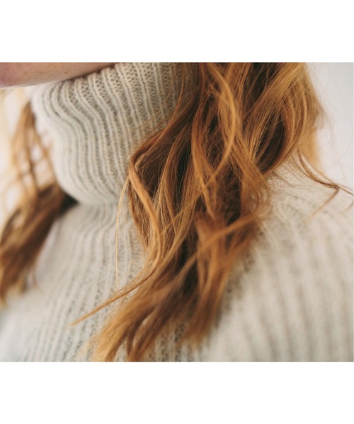 And A(アンドエー)の「unfil アンフィル / royal baby alpaca ribbed-knit turtleneck sweater ロイヤルベビーアルパカ リブニット タートルネックセーター / WWFL-UW129(ニット/セーター・レディース・オフホワイト/ダークブラウン・1)」の13枚目の写真