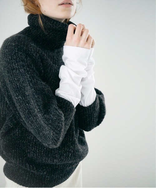 And A(アンドエー)の「unfil アンフィル / royal baby alpaca ribbed-knit turtleneck sweater ロイヤルベビーアルパカ リブニット タートルネックセーター / WWFL-UW129(ニット/セーター・レディース・オフホワイト/ダークブラウン・1)」の12枚目の写真
