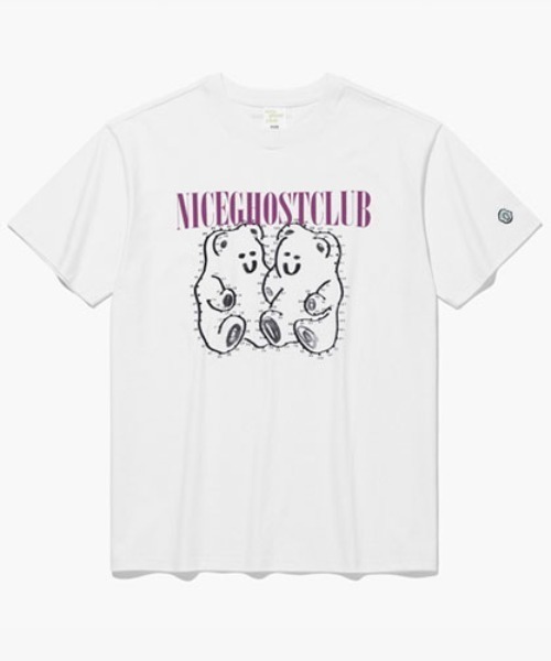 NICE GHOST CLUB(ナイスゴーストクラブ)の「『NICE GHOST CLUB/ナイスゴーストクラブ』NUMBER TRACING DRAWING TEE/フロントグラフィック 半袖Tシャツ(Tシャツ/カットソー・レディース・ホワイト/ブラック/ネイビー・M/L)」の2枚目の写真