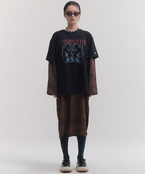 NICE GHOST CLUB(ナイスゴーストクラブ)の「『NICE GHOST CLUB/ナイスゴーストクラブ』NUMBER TRACING DRAWING TEE/フロントグラフィック 半袖Tシャツ(Tシャツ/カットソー・レディース・ホワイト/ブラック/ネイビー・M/L)」の18枚目の写真