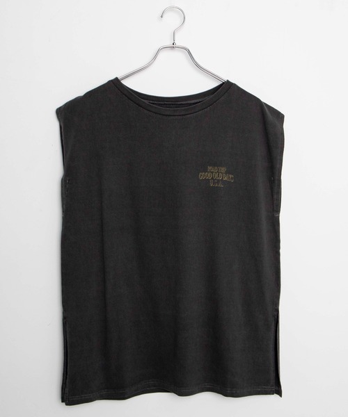 WEGO（ウィゴー）の「WEGO/ヴィンテージライクプリントノースリーブT（タンクトップ・レディース・スミクロ/オートミール・FREE）」の20枚目の写真