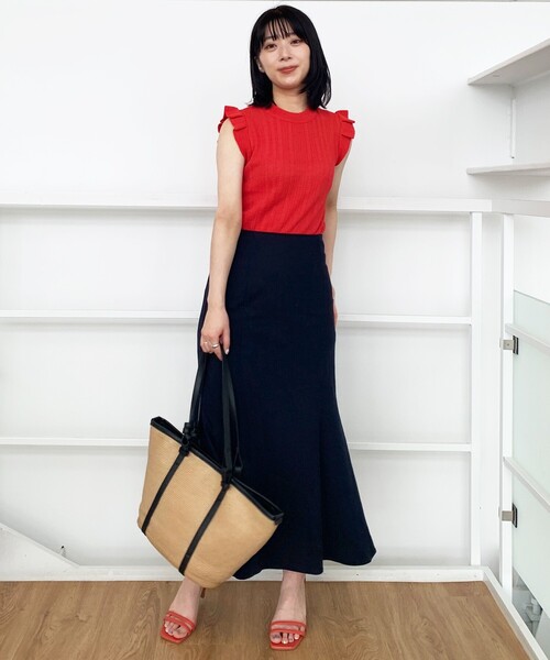 OPAQUE.CLIP（オペークドットクリップ）の「◆ブレードバスケットビッグトートバッグ（トートバッグ・レディース・ブラック/ベージュ・00）」の4枚目の写真