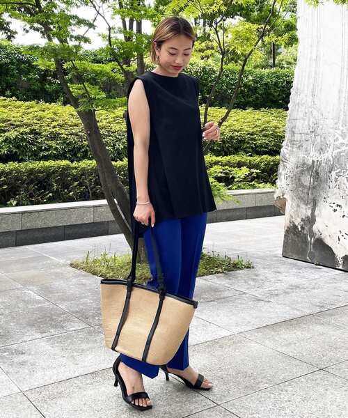 OPAQUE.CLIP（オペークドットクリップ）の「◆ブレードバスケットビッグトートバッグ（トートバッグ・レディース・ブラック/ベージュ・00）」の6枚目の写真