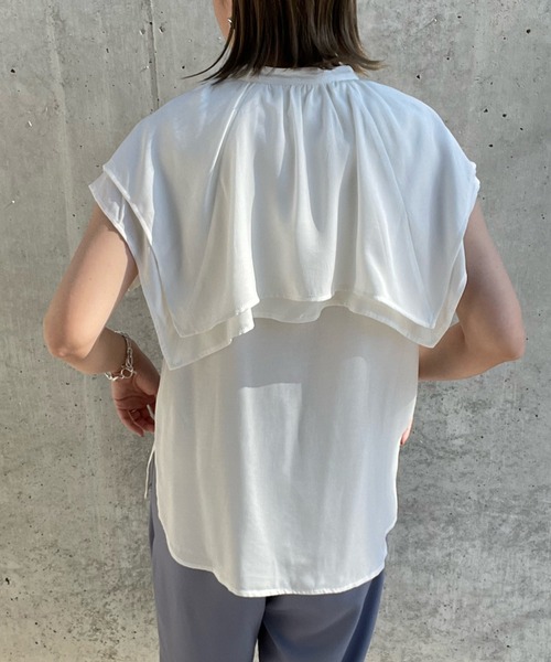 select MOCA by misato（セレクトモカバイミサト）の「スクエアビッグカラーブラウス（シャツ/ブラウス・レディース・ブラック/オフホワイト/インディゴブルー・FREE）」の21枚目の写真