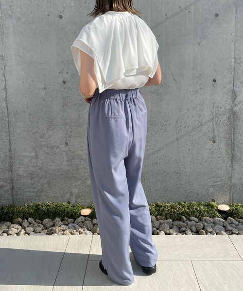 select MOCA by misato（セレクトモカバイミサト）の「スクエアビッグカラーブラウス（シャツ/ブラウス・レディース・ブラック/オフホワイト/インディゴブルー・FREE）」の6枚目の写真