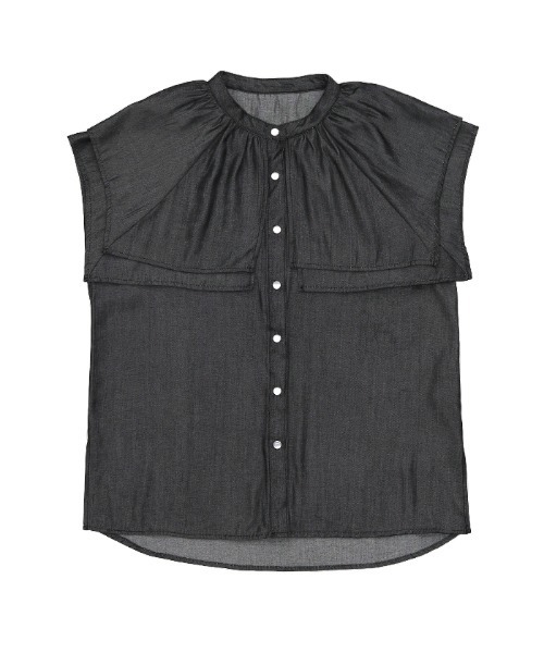 select MOCA by misato（セレクトモカバイミサト）の「スクエアビッグカラーブラウス（シャツ/ブラウス・レディース・ブラック/オフホワイト/インディゴブルー・FREE）」の22枚目の写真