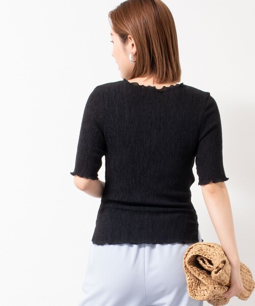 NOLLEY’S Sophi(ノーリーズソフィ)の「2WAYカールマイヤーメローTシャツ(Tシャツ/カットソー・レディース・ブラック/オフホワイト/ライトグリーン・38)」の18枚目の写真
