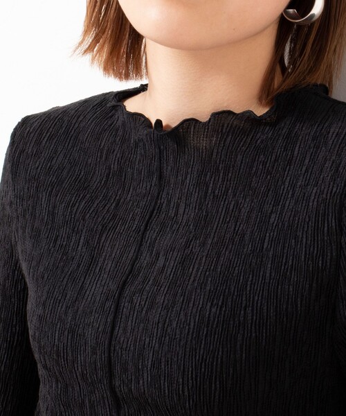 NOLLEY’S Sophi(ノーリーズソフィ)の「2WAYカールマイヤーメローTシャツ(Tシャツ/カットソー・レディース・ブラック/オフホワイト/ライトグリーン・38)」の15枚目の写真