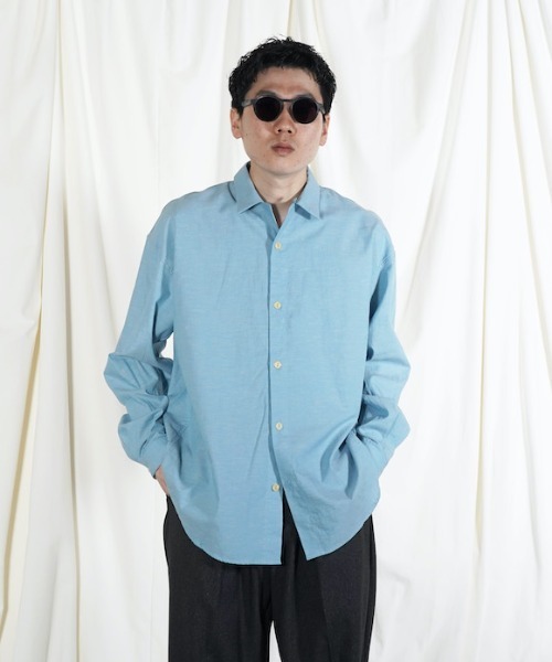ETHOS(エトス)の「ETHOS MEL KRIEGER SHIRTS(シャツ/ブラウス・メンズ・サックスブルー・1)」の1枚目の写真