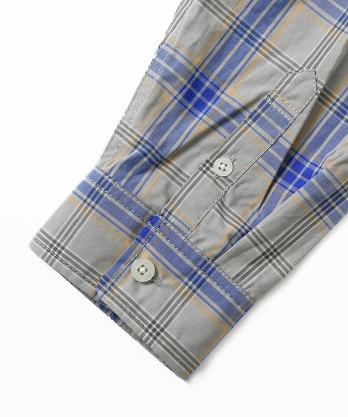 X-girl(エックスガール)の「PLAID FACE EMBOROIDERY SHIRT(シャツ/ブラウス・レディース・ベージュ/グレー/ブルー・S/M)」の16枚目の写真