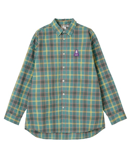 X-girl(エックスガール)の「PLAID FACE EMBOROIDERY SHIRT(シャツ/ブラウス・レディース・ベージュ/グレー/ブルー・S/M)」の19枚目の写真