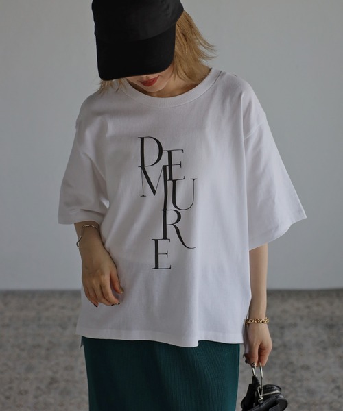 Bonjour Sagan(ボンジュールサガン)の「DEMUREプリントTシャツ(Tシャツ/カットソー・レディース・ホワイト/ベージュ・FREE)」の16枚目の写真