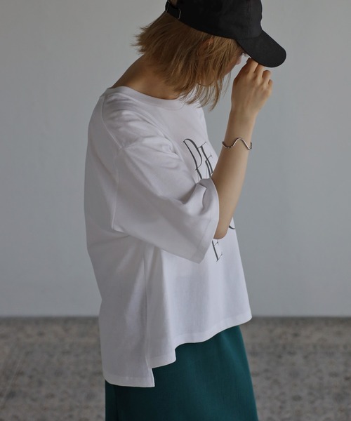 Bonjour Sagan(ボンジュールサガン)の「DEMUREプリントTシャツ(Tシャツ/カットソー・レディース・ホワイト/ベージュ・FREE)」の17枚目の写真