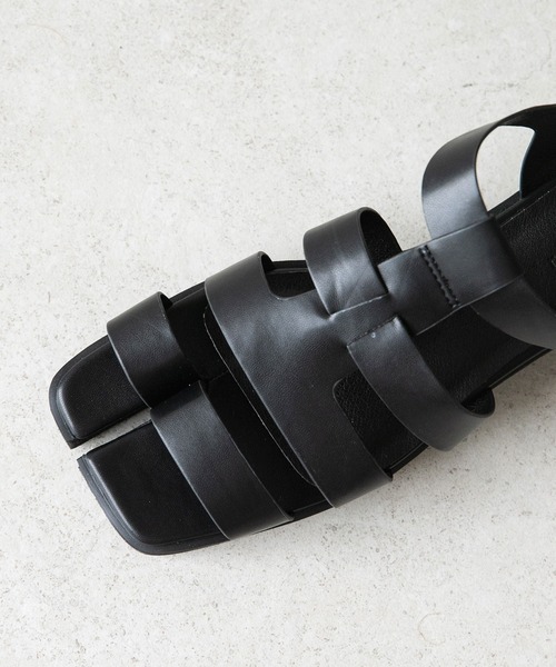 rectangle（レクタングル）の「足袋グルカサンダル（サンダル・レディース・ブラック/アイボリー・MEDIUM/LARGE/SMALL）」の9枚目の写真