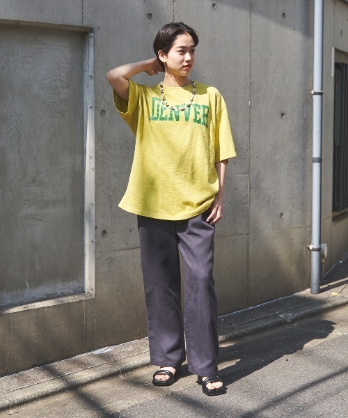 RODEO CROWNS WIDE BOWL（ロデオクラウンズワイドボウル）の「GOOD OLD カレッジTシャツ（Tシャツ/カットソー・レディース・イエロー/オフホワイト/グリーン/ネイビー・FREE）」の17枚目の写真