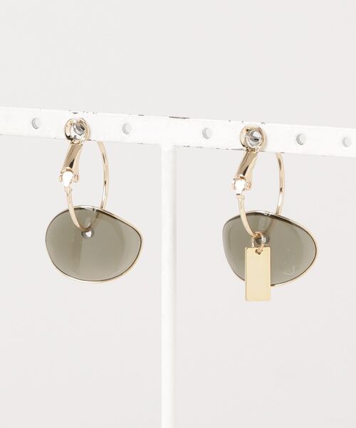 The Rule(ザルール)の「The Rule ザルール:Bowl hoop pierced earring:ボール フープピアス(ピアス(両耳用)・レディース・ホワイト/ベージュ/クリア/クリアグリーン/ブラウン/ブラック・FREE)」の19枚目の写真