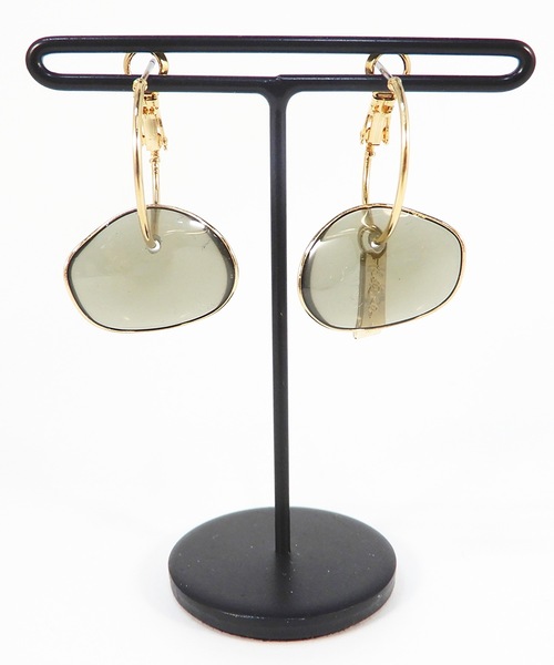 The Rule(ザルール)の「The Rule ザルール:Bowl hoop pierced earring:ボール フープピアス(ピアス(両耳用)・レディース・ホワイト/ベージュ/クリア/クリアグリーン/ブラウン/ブラック・FREE)」の8枚目の写真