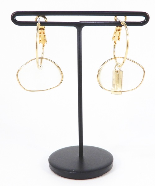 The Rule(ザルール)の「The Rule ザルール:Bowl hoop pierced earring:ボール フープピアス(ピアス(両耳用)・レディース・ホワイト/ベージュ/クリア/クリアグリーン/ブラウン/ブラック・FREE)」の9枚目の写真