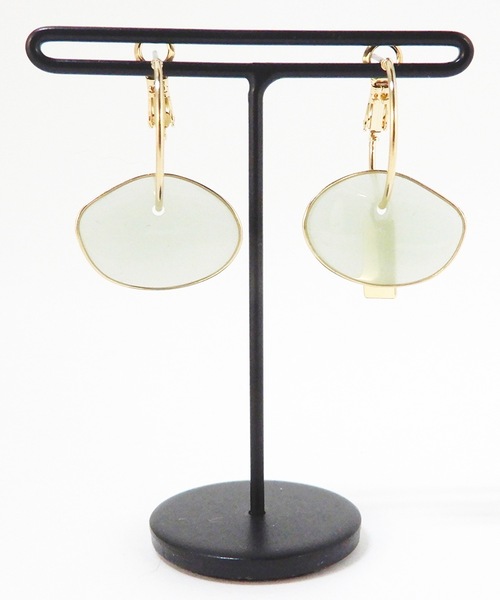 The Rule(ザルール)の「The Rule ザルール:Bowl hoop pierced earring:ボール フープピアス(ピアス(両耳用)・レディース・ホワイト/ベージュ/クリア/クリアグリーン/ブラウン/ブラック・FREE)」の17枚目の写真