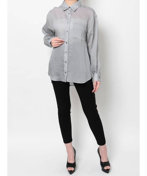 RESEXXY（リゼクシー）の「ミディアムシアーシャツ（シャツ/ブラウス・レディース・ホワイト/ピンク/ブラック/ベージュ・FREE）」の9枚目の写真