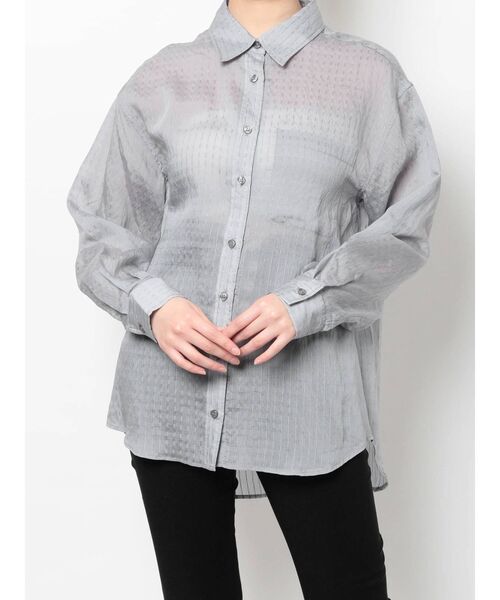 RESEXXY（リゼクシー）の「ミディアムシアーシャツ（シャツ/ブラウス・レディース・ホワイト/ピンク/ブラック/ベージュ・FREE）」の16枚目の写真