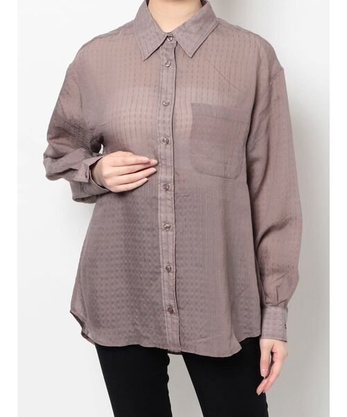 RESEXXY（リゼクシー）の「ミディアムシアーシャツ（シャツ/ブラウス・レディース・ホワイト/ピンク/ブラック/ベージュ・FREE）」の22枚目の写真