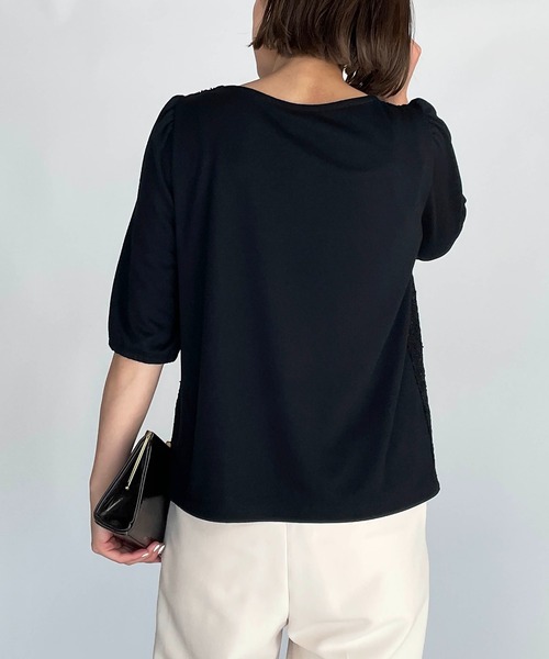 BE NEAT（ビーニート）の「【日本製】フロントツイードプルオーバー（Tシャツ/カットソー・レディース・チャコールグレー/ブラック・M）」の20枚目の写真