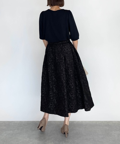 BE NEAT（ビーニート）の「【日本製】フロントツイードプルオーバー（Tシャツ/カットソー・レディース・チャコールグレー/ブラック・M）」の3枚目の写真