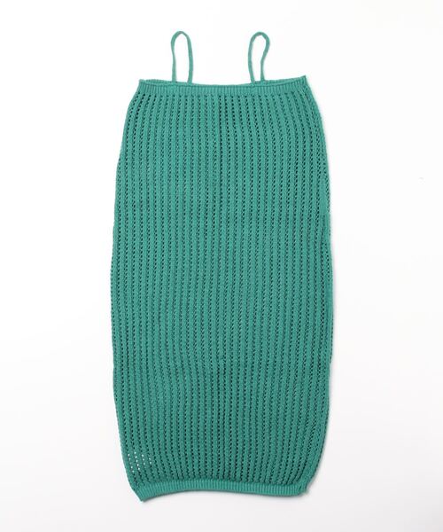 Auntie Rosa（アンティローザ）の「編みニットキャミワンピース（ワンピース・レディース・グリーン・FREE）」の4枚目の写真