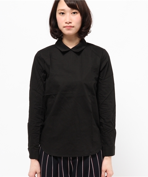 OUTLET(アウトレット)の「【CIAOPANIC TYPY】衿付プルオーバーブラウス(シャツ/ブラウス・レディース・ブラック/ホワイト・FREE)」の3枚目の写真