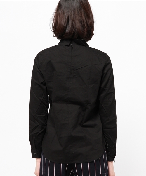 OUTLET(アウトレット)の「【CIAOPANIC TYPY】衿付プルオーバーブラウス(シャツ/ブラウス・レディース・ブラック/ホワイト・FREE)」の5枚目の写真