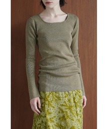 CLANE | LOOSE SHAPE DEEP NECK KNIT TOPS(ニット/セーター)