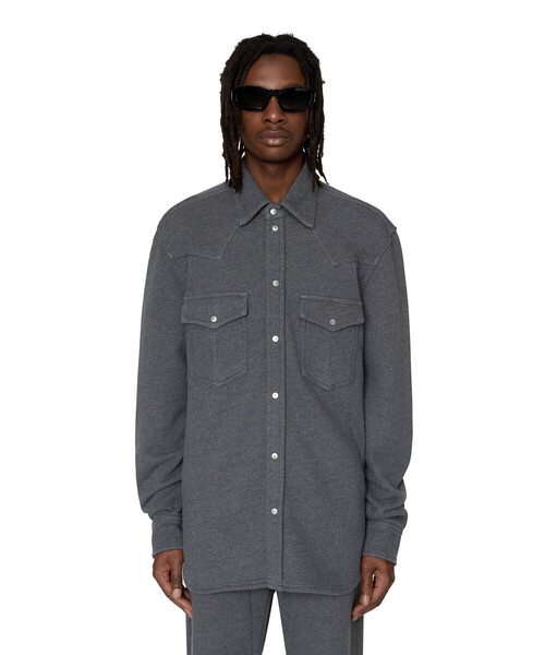 新品未使用タグ付 DIESEL ディーゼル オーバーサイズシャツ スウェット素材 DIESEL（ディーゼル）の「メンズ シャツ スウェット素材