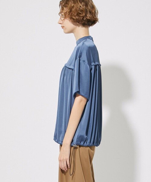 CITY TOKYO（シティトウキョウ）の「ドローコードギャザーブラウス（シャツ/ブラウス・レディース・ブラック/ブルー・FREE）」の7枚目の写真