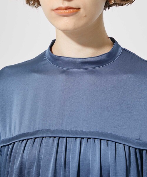 CITY TOKYO（シティトウキョウ）の「ドローコードギャザーブラウス（シャツ/ブラウス・レディース・ブラック/ブルー・FREE）」の11枚目の写真