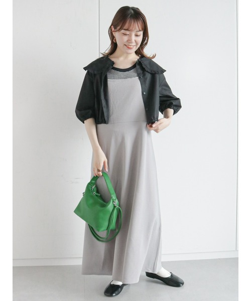 ehka sopo(エヘカソポ)の「ビッグ衿ブラウス(シャツ/ブラウス・レディース・ブラック/オフホワイト/キナリ・フリ-)」の14枚目の写真