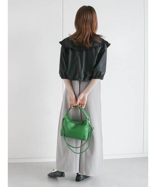 ehka sopo(エヘカソポ)の「ビッグ衿ブラウス(シャツ/ブラウス・レディース・ブラック/オフホワイト/キナリ・フリ-)」の15枚目の写真