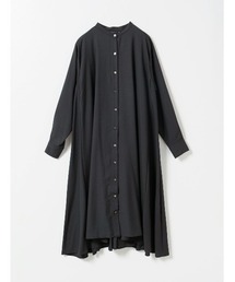 mizuiroind（ミズイロインド）の「T/Rスタンドカラーフレアシャツワンピース（ワンピース）」