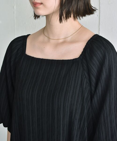 RETRO GIRL（レトロガール）の「バルーン袖ティアードOP（ワンピース・レディース・ライトグレー/ブラック/グリーン・FREE）」の8枚目の写真