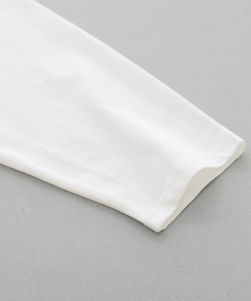 osharewalker（オシャレウォーカー）の「『配色アシメ切替コットンロンT』（Tシャツ/カットソー・メンズ・オフホワイト/ブラック・2/3）」の16枚目の写真