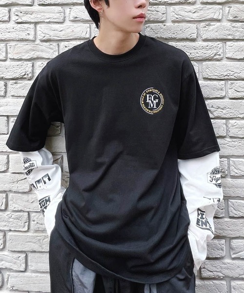 Figments（フィグメンツ）の「フェイクレイヤードワンポイントロンT（Tシャツ/カットソー・レディース・ホワイト/ブラック/パープル/グリーン・SMALL/MEDIUM）」の2枚目の写真