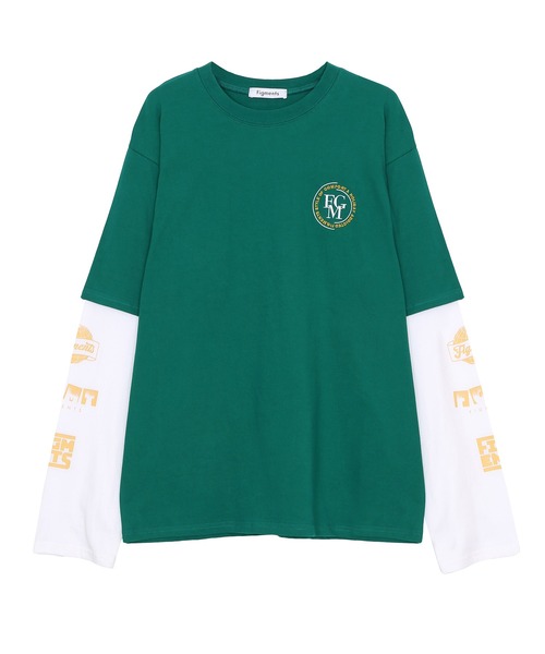 Figments（フィグメンツ）の「フェイクレイヤードワンポイントロンT（Tシャツ/カットソー・レディース・ホワイト/ブラック/パープル/グリーン・SMALL/MEDIUM）」の18枚目の写真