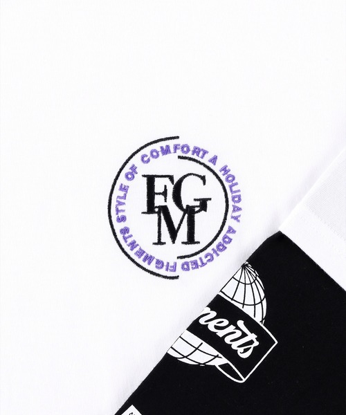 Figments（フィグメンツ）の「フェイクレイヤードワンポイントロンT（Tシャツ/カットソー・レディース・ホワイト/ブラック/パープル/グリーン・SMALL/MEDIUM）」の12枚目の写真