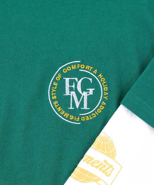 Figments（フィグメンツ）の「フェイクレイヤードワンポイントロンT（Tシャツ/カットソー・レディース・ホワイト/ブラック/パープル/グリーン・SMALL/MEDIUM）」の10枚目の写真