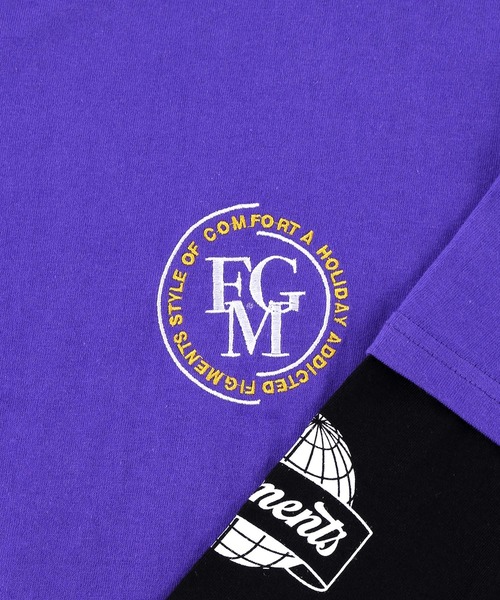 Figments（フィグメンツ）の「フェイクレイヤードワンポイントロンT（Tシャツ/カットソー・レディース・ホワイト/ブラック/パープル/グリーン・SMALL/MEDIUM）」の8枚目の写真