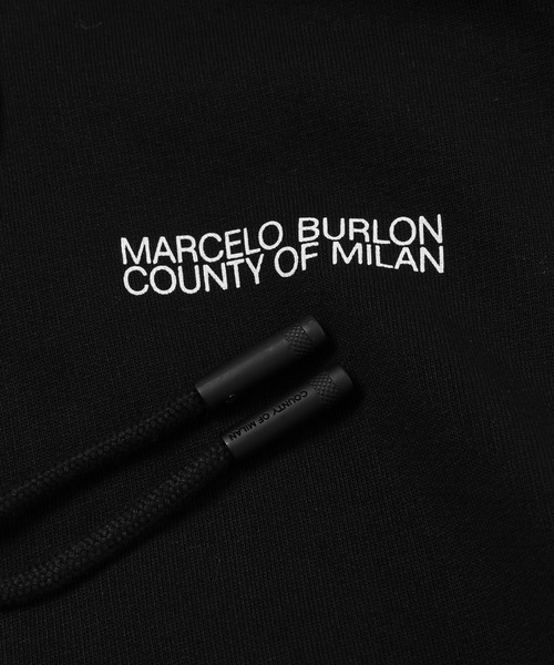 MARCELO BURLON（マルセロ・バーロン）の「TEMPERA CROSS OVER HOODIE（パーカー・メンズ・ブラック系その他・M/L/XL）」の5枚目の写真