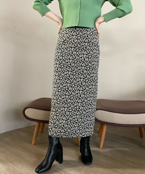 LOWRYS FARM（ローリーズファーム）の「コバナタイトスカート　166350（スカート・レディース・ブラック/ブラウン/アイボリー・FREE）」の2枚目の写真