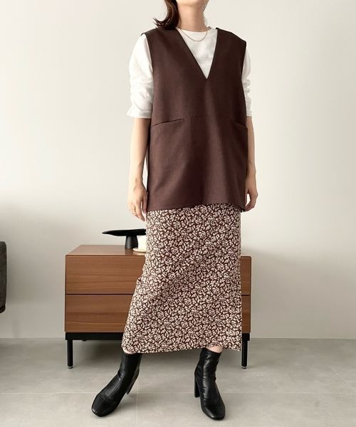 LOWRYS FARM（ローリーズファーム）の「コバナタイトスカート　166350（スカート・レディース・ブラック/ブラウン/アイボリー・FREE）」の10枚目の写真